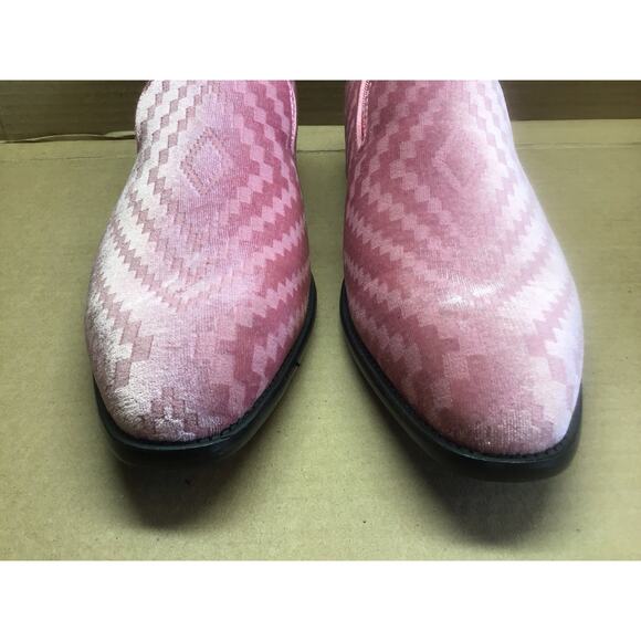 After Midnight Globe 6992 Pink Velvet Loafers Mens Size 7 Prom Wedding Shoes main image 4